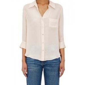 L'Agence Ryan Silk Chiffon Blouse (Blush - XS)